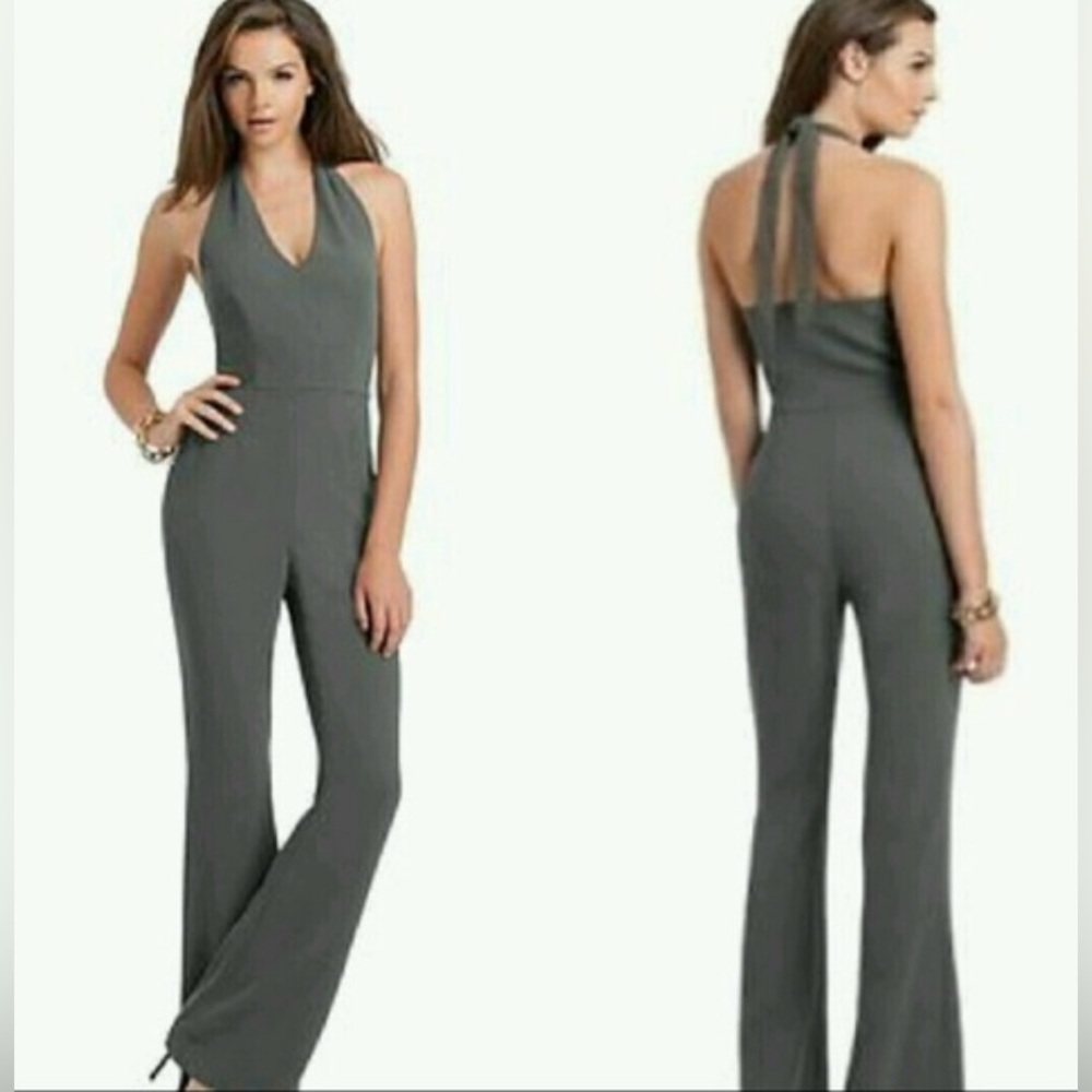 Guess by Marciano size 0 Grey Halter Jumpsuit NWT - Picture 3 of 14